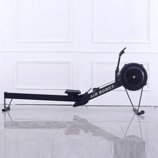 로잉머신 노젓기 조정 운동기구 체육관 상업용 접을 수있는 더블 샤프트 고하중 360 °, 검은 색