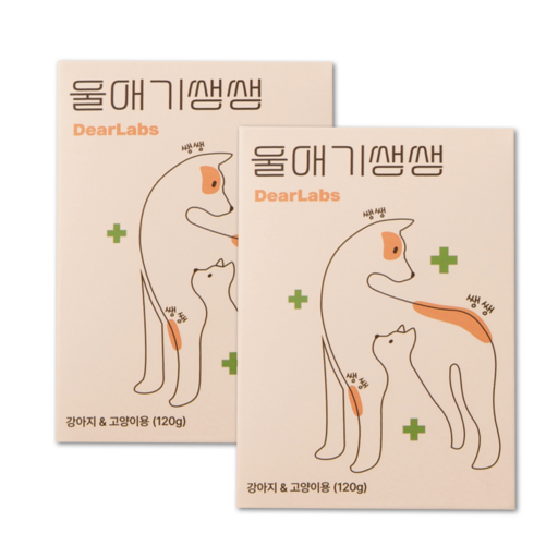 디어랩스 강아지 울애기쌩쌩 노견 눈 피부 관절 면역 장 종합영양제