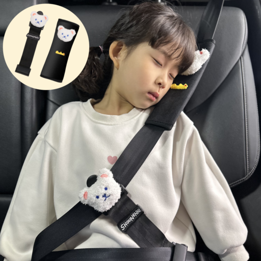 카블랙 어린이 차량용 안전벨트 가드 목쓸림 방지 쿠션