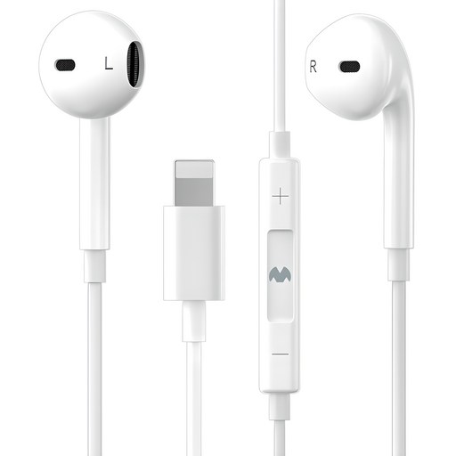 구스페리 스테레오 오픈형 유선 이어폰 8핀, 단일상품, 화이트