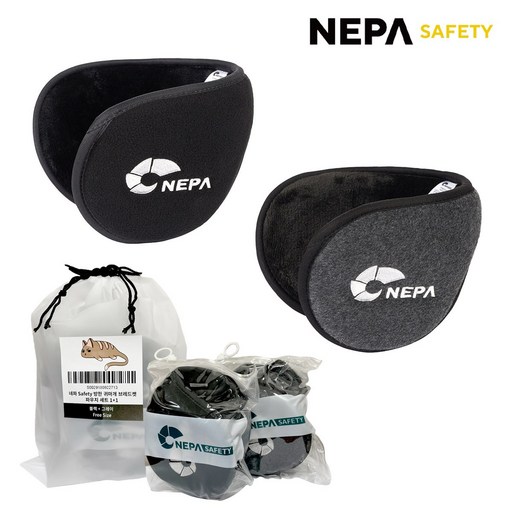 1 1 네파 Safety 플리스 귀마개 브래드캣 파우치형 방한용품 귀도리