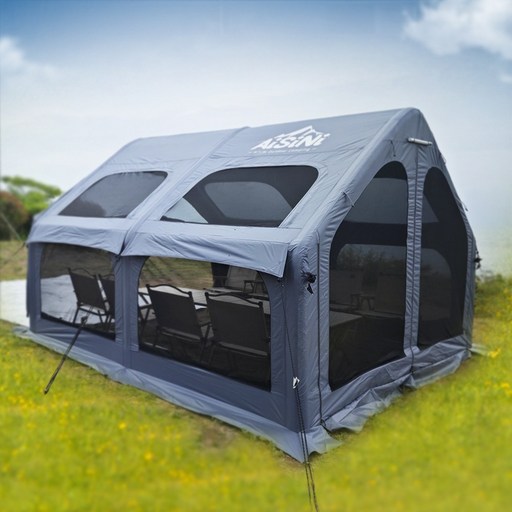 AISINI 확장형 자동 에어 타프쉘 타프스크린 그늘막 텐트 대형 화재방지 난연재질, 애쉬그레이