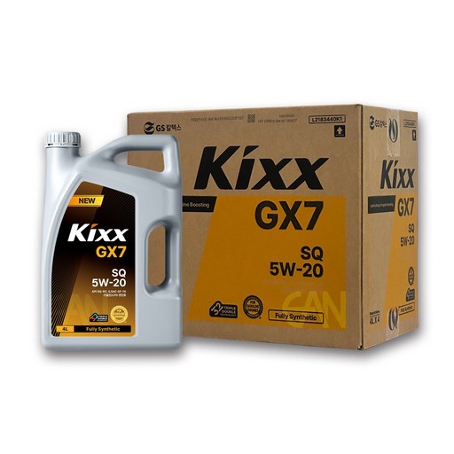 킥스 Kixx GX7 SQ 구 G1 FE SP 5W20 4L 5L 6L 7L 합성 가솔린 저점도, 5w20, 1세트 킥스 Kixx GX7 SQ 구 G1 FE SP 5W20 4L 5L 6L 7L 합성 가솔린 저점도, 5w20, 1세트