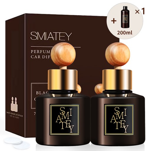스미어티 프리미엄 퍼퓸 차량용 디퓨저 75ml 2p + 200ml 리필