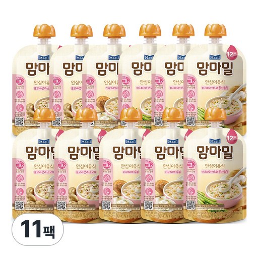 매일유업 맘마밀 안심이유식 12개월 표고버섯4+가리비3+아스3(+아스파라1개추가증정)