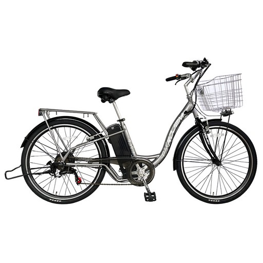 [지멘스 자전거]지멘스 로젬 26인치 가성비 전기자전거 7단 36V 350W 일상용 출퇴용 배달 자전거, 코랄(살구)