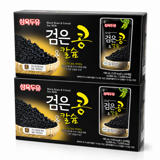 삼육식품 삼육두유 검은콩 칼슘 파우치 190ml 총 40팩
