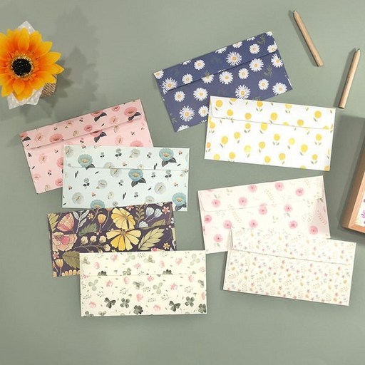 핑크풋 6000 꽃길 편지 봉투세트