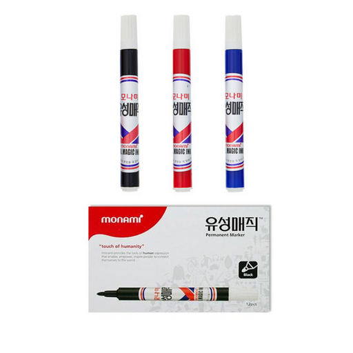 모나미 유성매직 둥근닙으로 완벽한 색감을 만들어보세요