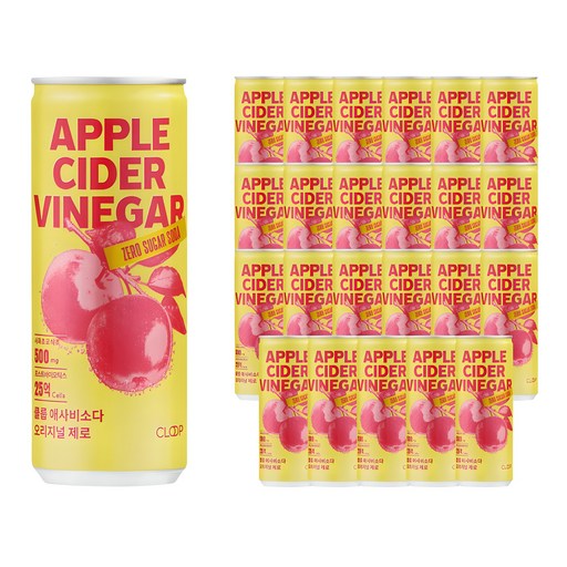 클룹 애사비소다 오리지널 제로, 24개, 250ml