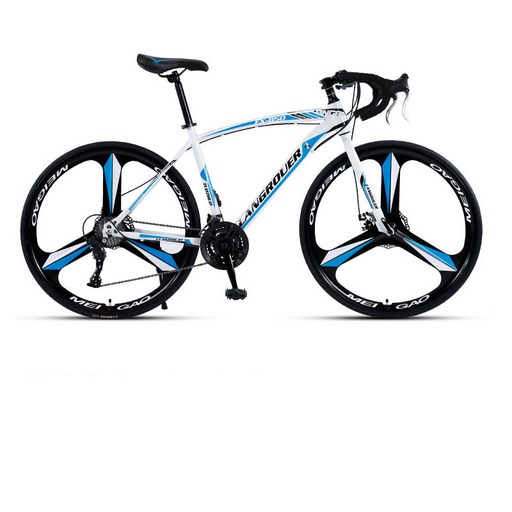 DK 로드자전거 기계식디스크브레이크 90%박스배송 변속 자전거 ZXC006, 세 칼 화이트 블루