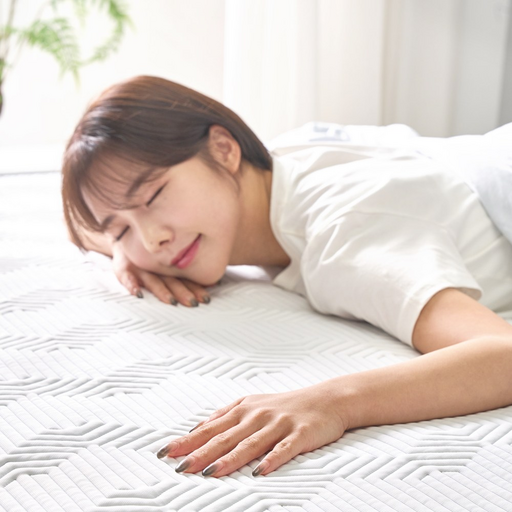 장수돌침대 듀라론 냉감매트 냉감패드 여름 침대패드, 화이트그레이