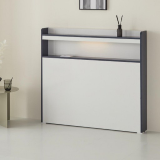 LED조명 콘센트까지 국내 생산 틈새수납 침대 헤드보드 SSQK 6colors, 네이비화이트