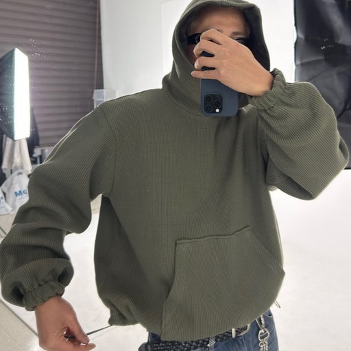 남자 와플 리버시블 후드 아노락 빅사이즈 아웃도어 기능성 오버핏 남자티셔츠 큰옷 도프룸