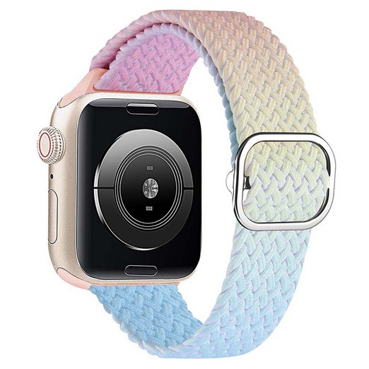 젤리타이거 애플워치 그라데이션 브레이드 솔로루프 패브릭 밴드 스트랩 38  40  41  42mm