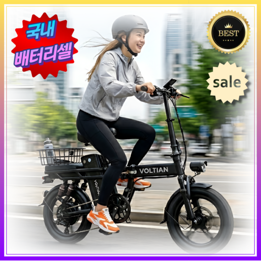 볼티안 접이식 전기 자전거 전동 미니 출퇴근 pas 파스, RS5블랙, 마그네슘 합금