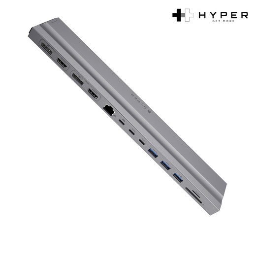 하이퍼드라이브 13in2 듀얼 USBC 멀티허브 도킹스테이션 4K HDMI PD충전 맥북 노트북 호환, 단품 1개, 1개