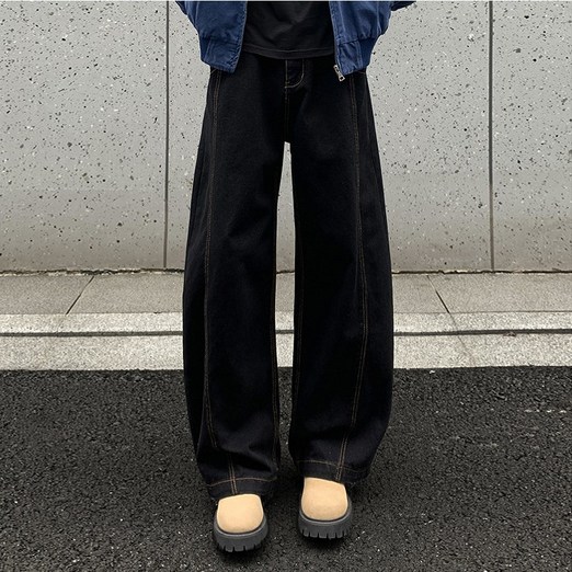 이븐클로젯 남자 와이드 데님팬츠 워싱 청바지