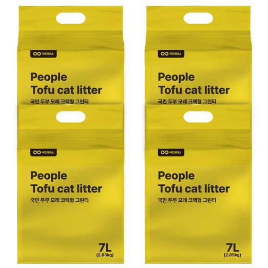 국민모래 녹차 크랙형 17kg 7L x 6EA 두부모래 고양이 배변모래