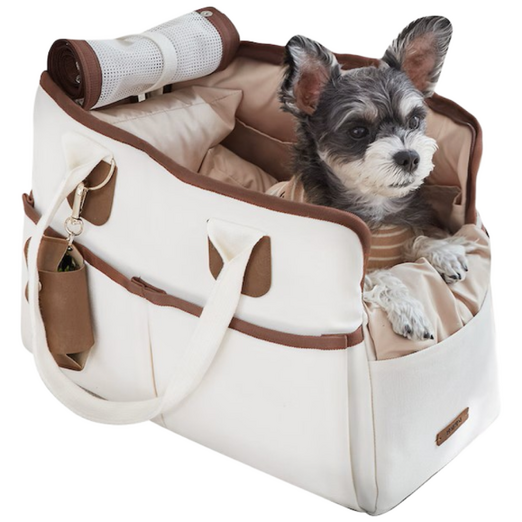 냥품멍품 보듬백 강아지 이동가방, 빵빵쿠션, 1개, 아이보리베이지