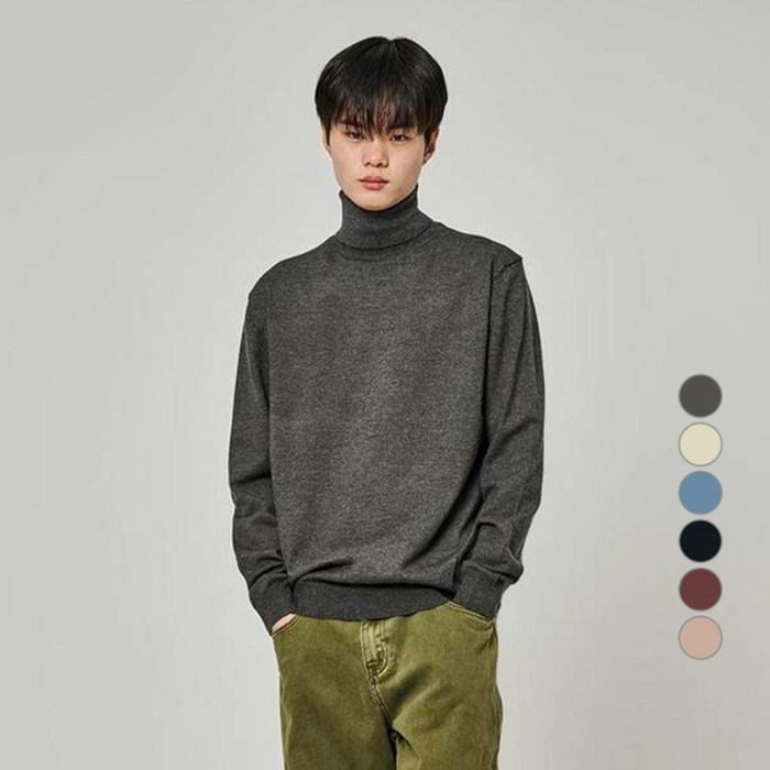 트래드클럽 베리 베이직 폴라넥 니트 6컬러 M5XL