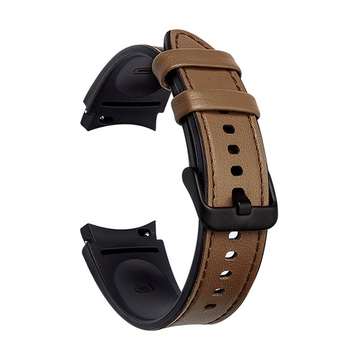 이츠라이프 갤럭시 워치 가죽실리콘 날개형 스트랩 20mm, 브라운