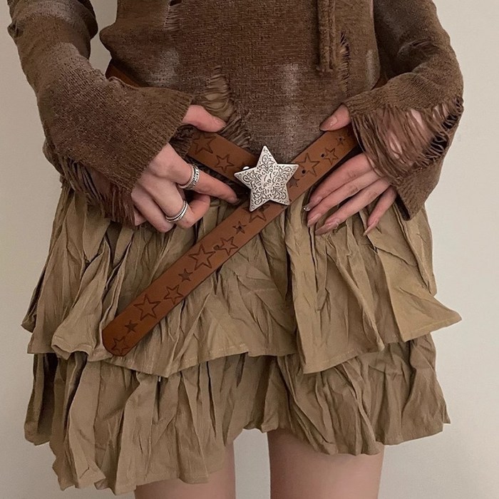 여성 패션 원피스 데님 벨트 포피스