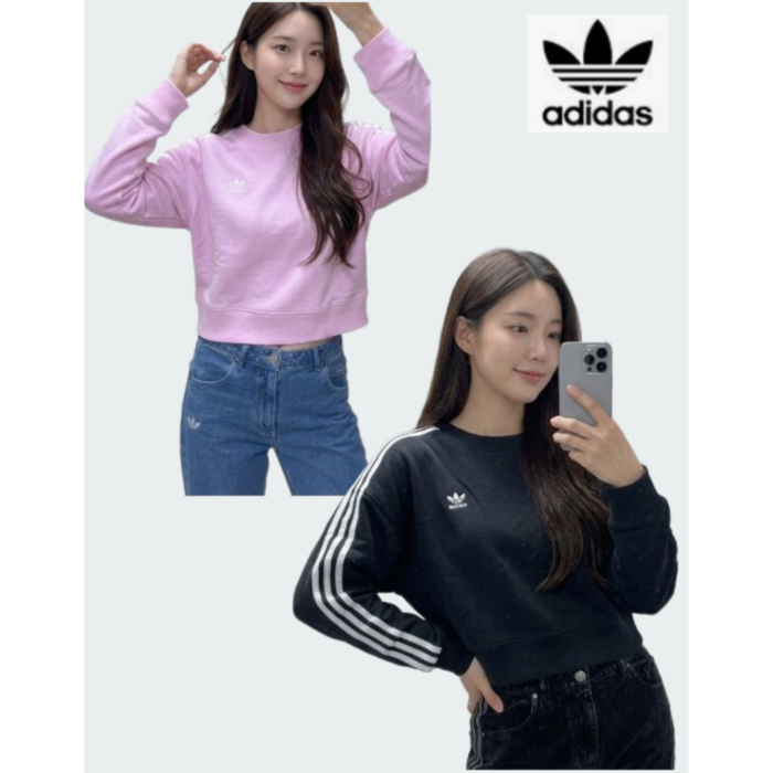 아디다스 여성 맨투맨 긴팔 티셔츠 3S Crew Sweatshirt 국내매장판
