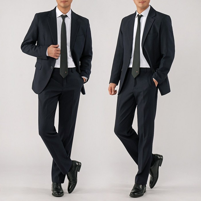 팀스핏 남성용 M4XL 빅사이즈 사계절 정장수트 자켓 정장바지 세트 결혼식정장