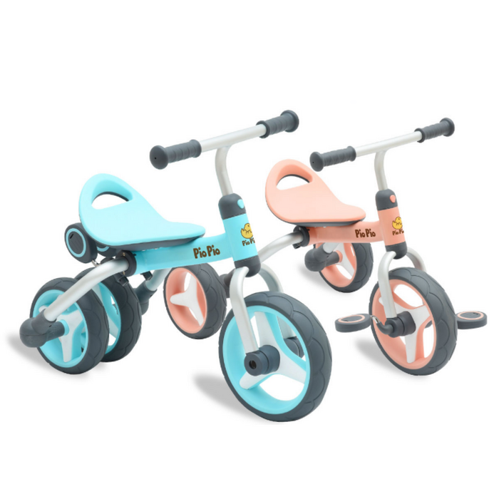 피오피오 유아용 자전거 밸런스바이크+세발자전거 2in1 어린이 자전거, 스카이블루