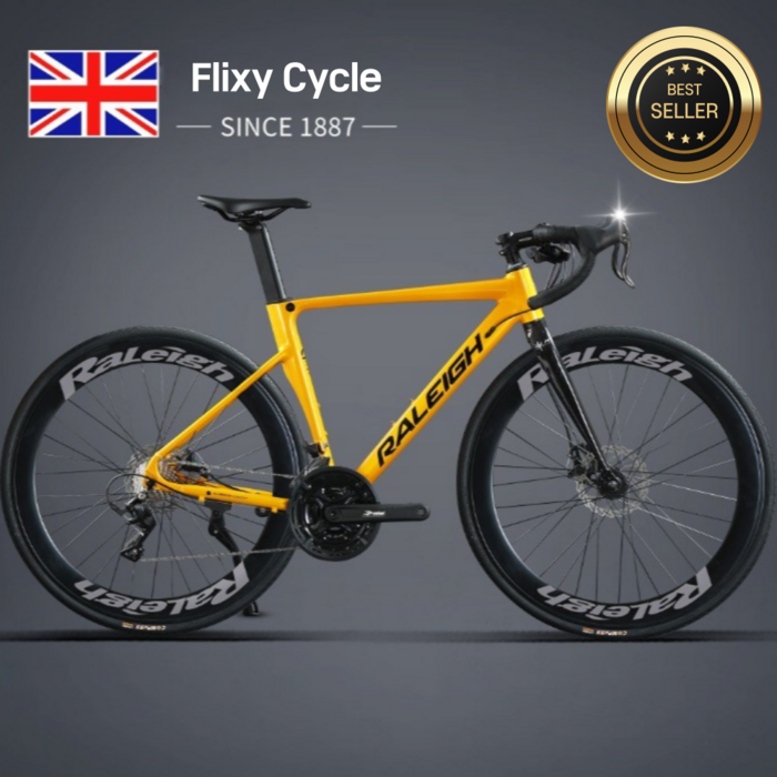FLIXY 경량 고급형 픽시자전거 학생 성인 알루미늄 프레임 픽시 자전거, 1개, 167cm, 18단 머스타드
