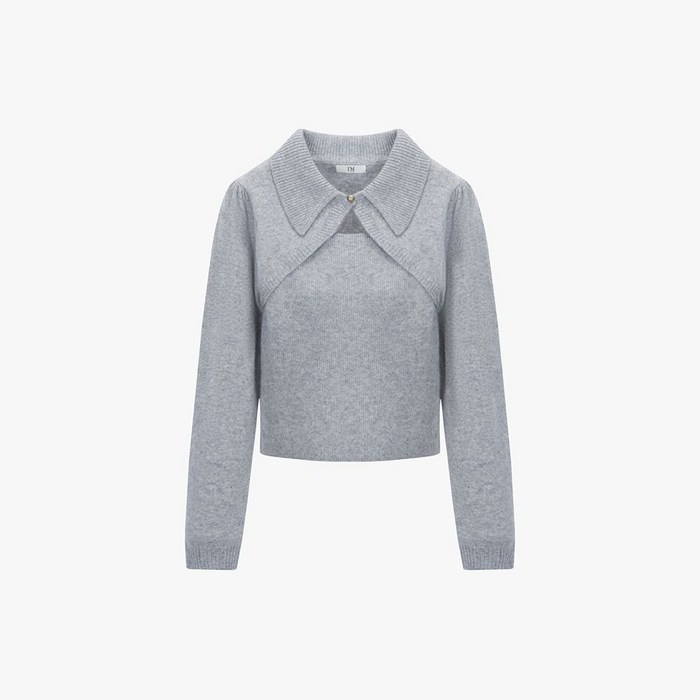 잇미샤 24 볼레로 덧장 카라 울 니트 ITO9ZPO720 2489103