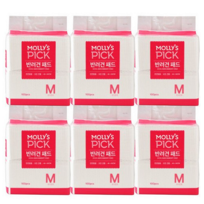 몰리스픽 반려견 패드 L 45매 x 6개 묶음