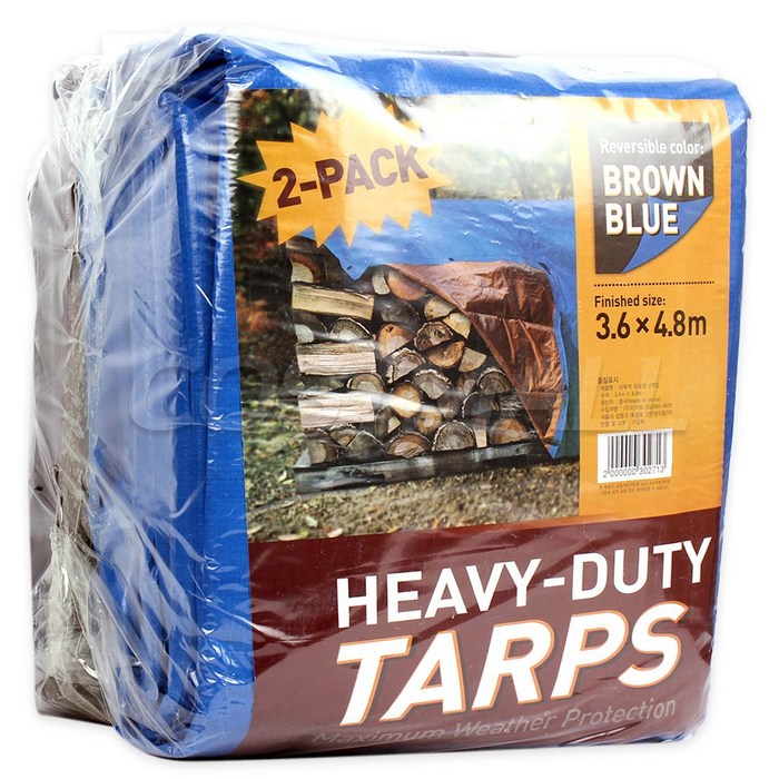 타포린 방수덮개 2개 3.6X4.8m 천막 방수포 코스트코