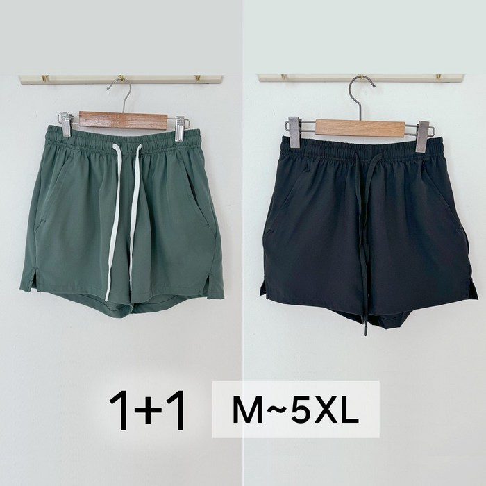 폼비 여름 나일론 밴딩 남녀공용 3부 반바지 2장