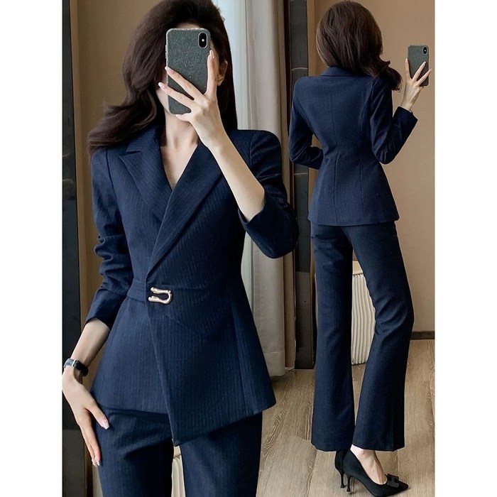 패션고리 여성 카라넥 고급 정장 투피스 HQ65