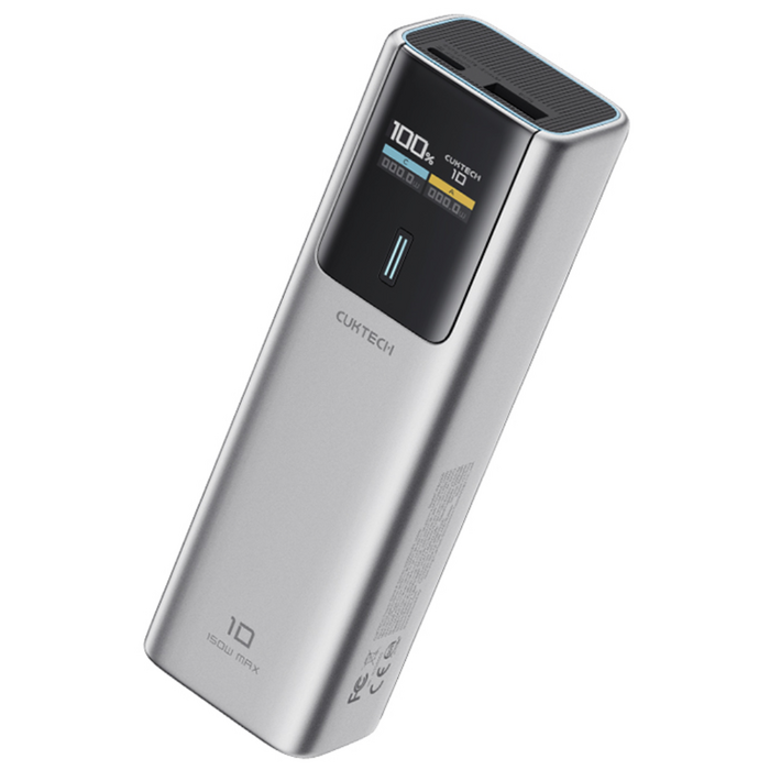 쿡테크 10 파워뱅크 10000mAh 150W 고속 충전 맥북 프로 100W MAX 노트북 보조배터리 C타입 삼성 45W 보조배터리여행용 기내반입18개월 무상 AS, PB100P, 그레이