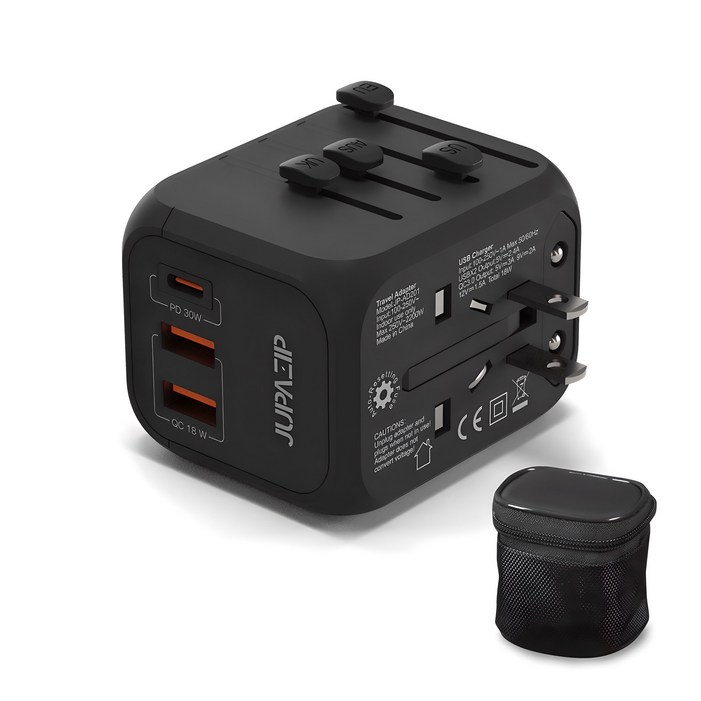 주파집 여행용 멀티 어댑터 PD 30W JPAD300, 1개
