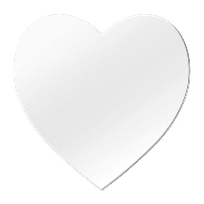 못 없이 붙이는 안전한 아크릴 거울 하트