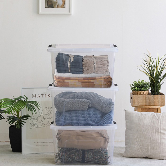 아이리스 국내생산 투명 리빙박스 DDTB