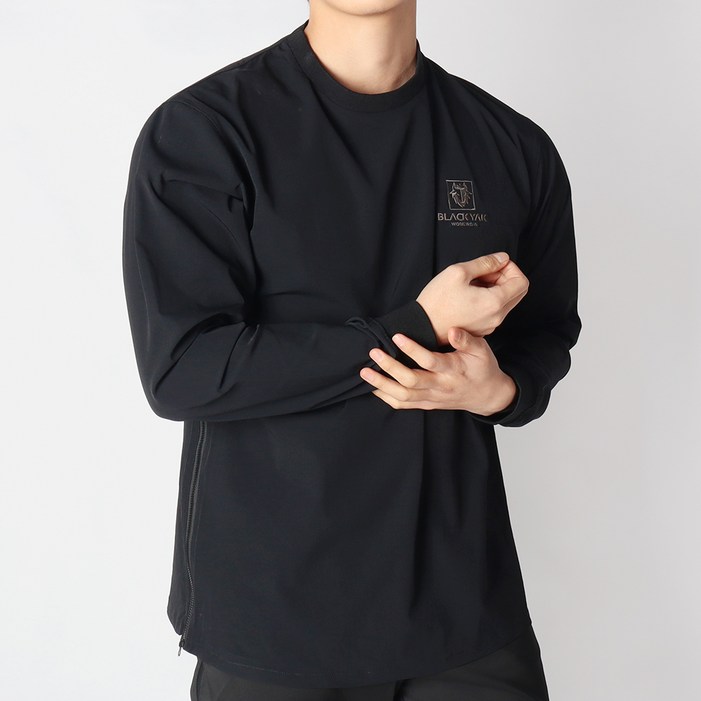 블랙야크워크웨어 남성 우븐 맨투맨 티셔츠