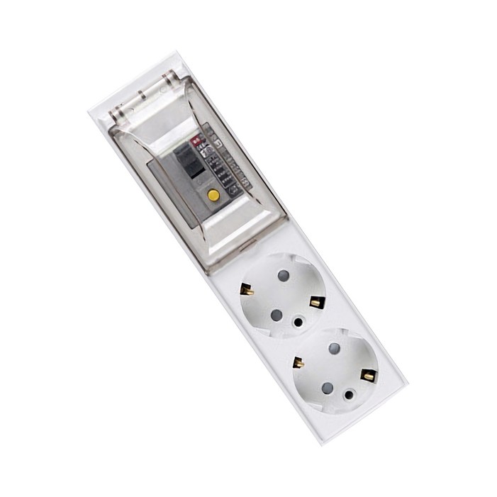 오성정밀 고용량 누전차단 멀티탭 전선형 2구 OSN223, 2.5m, 화이트, 1개