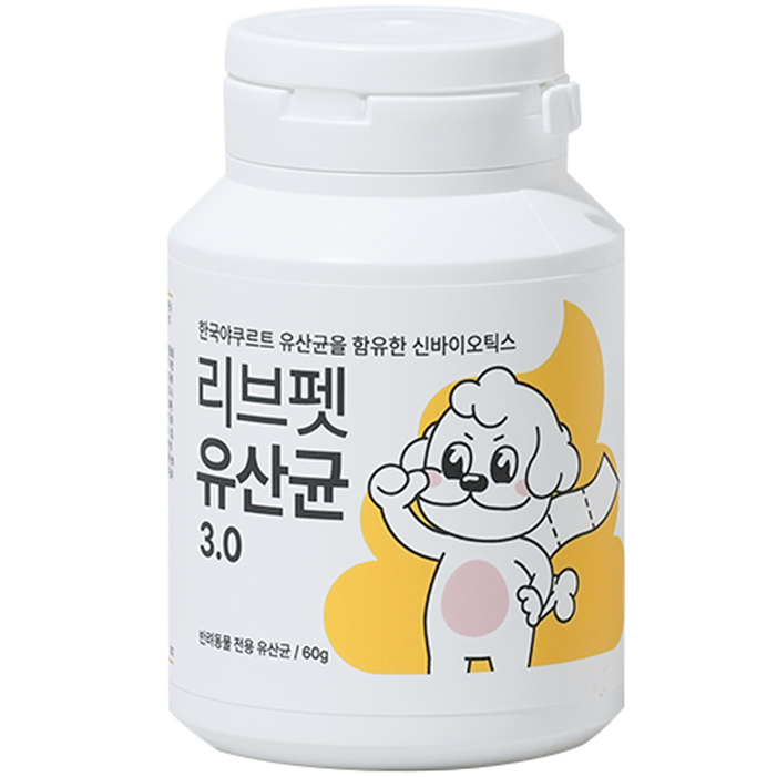 리브펫 반려동물 영양제 3.0, 30회분, 60g, 장건강유산균, 1개
