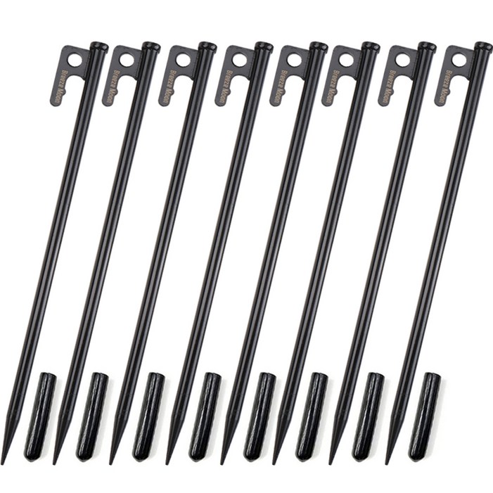 브리즈문 S45C 스프링강 고강도 단조팩 블랙 30cm 8p  보관용 캡