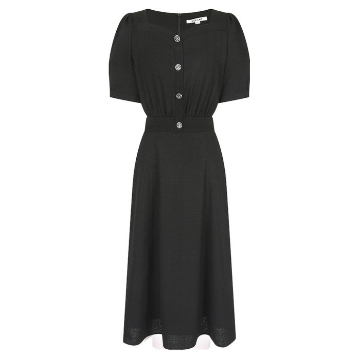 나이스클랍 퍼프 플레어 원피스