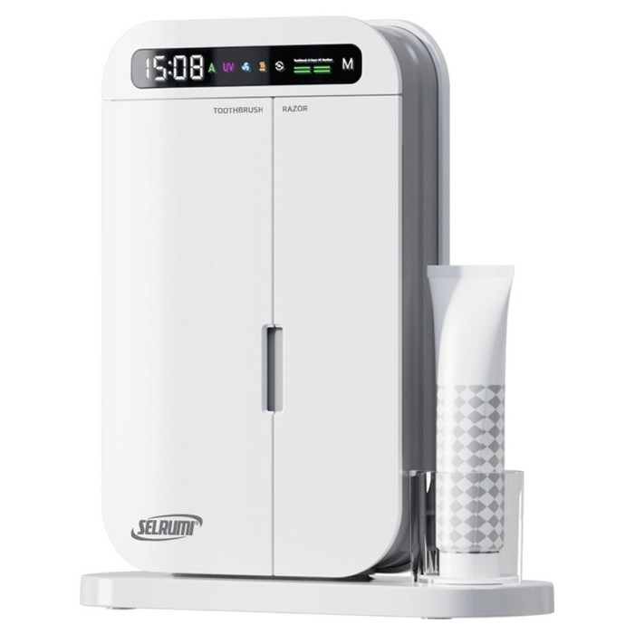 셀루미 케어밀리 24시간 자동화 살균 건조 스탠드 벽걸이형 스마트 칫솔 살균기, SELTSD580AT, 매트 화이트