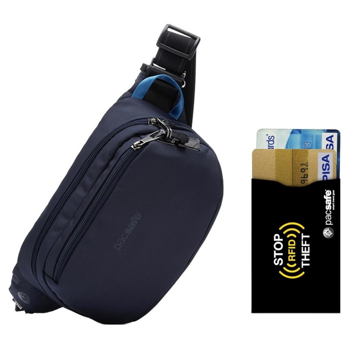 팩세이프 도난방지 V 힙색  RFID차단 카드슬리브 세트