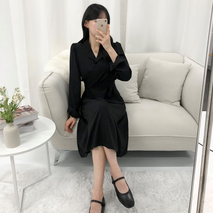 피어니스트 럭셔리 랩 미디 원피스 피어니스트 럭셔리 랩 미디 원피스