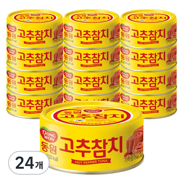 동원참치 고추참치, 85g, 24개 동원참치 고추참치, 85g, 24개