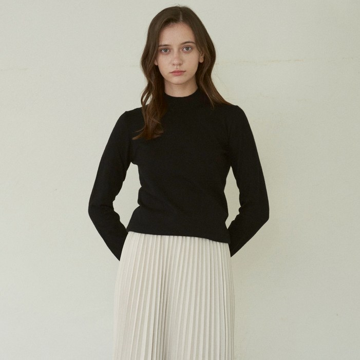 210에디트 남녀공용 캐시미어 블렌디드 반터틀넥 솜털니트 ZZ4SW011